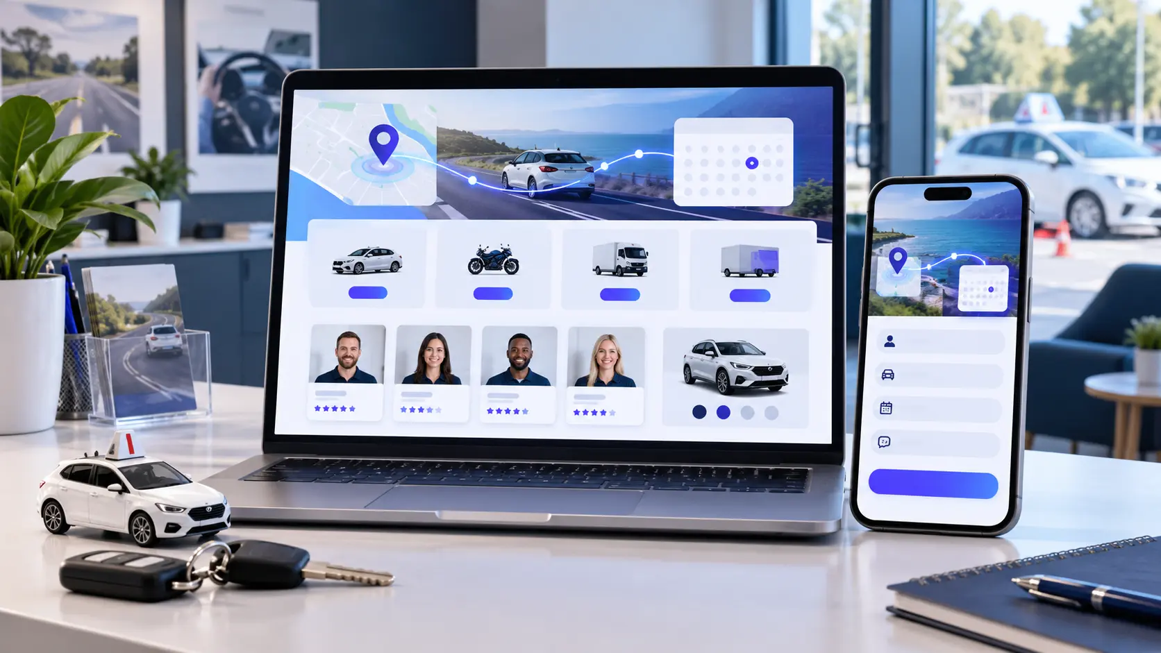 driving school website bookings