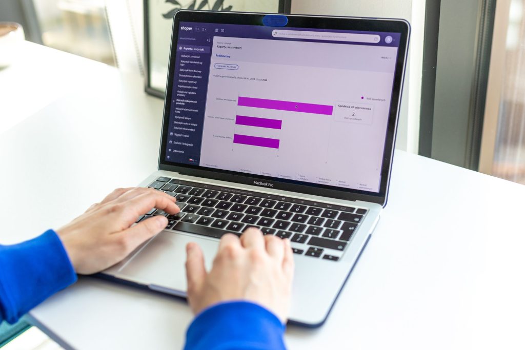 Laptop displaying business analytics dashboard - Google Ads ROI decision framework